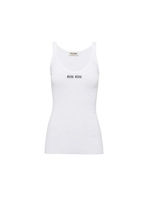 miu miu tank top white